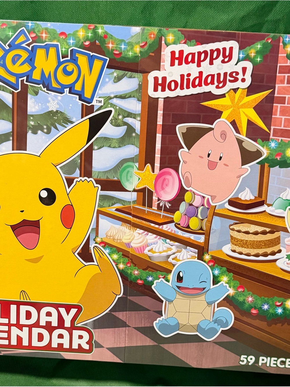 Pokemon Yellow Pikachu, Pink Clefairy & Blue Squirtle Holiday Garland